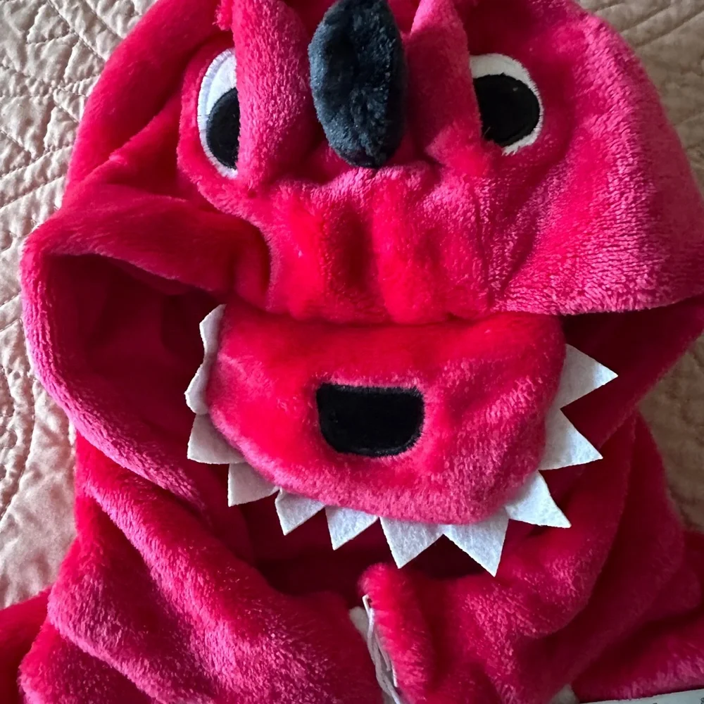 Red Dinosaur Baby Halloween Costume 24” waist‎ NWT